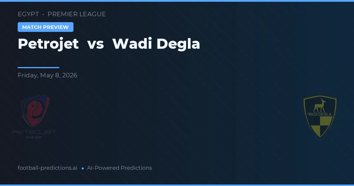 Petrojet vs Wadi Degla — typy i zapowiedź meczu