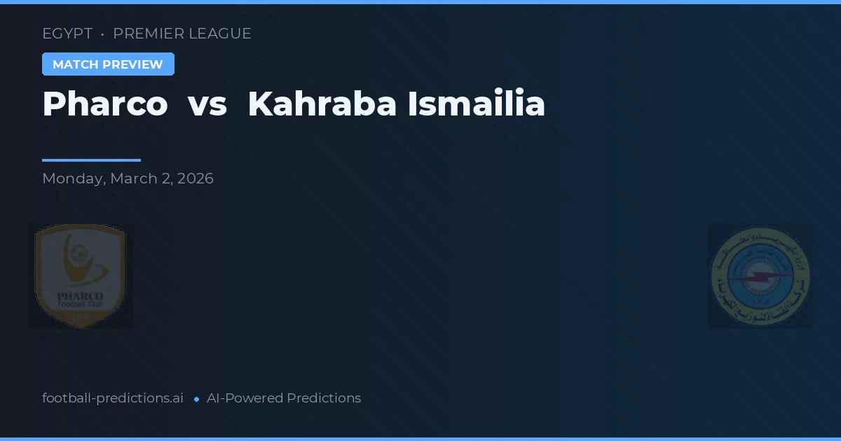 Pharco vs Kahraba Ismailia — typy i zapowiedź meczu