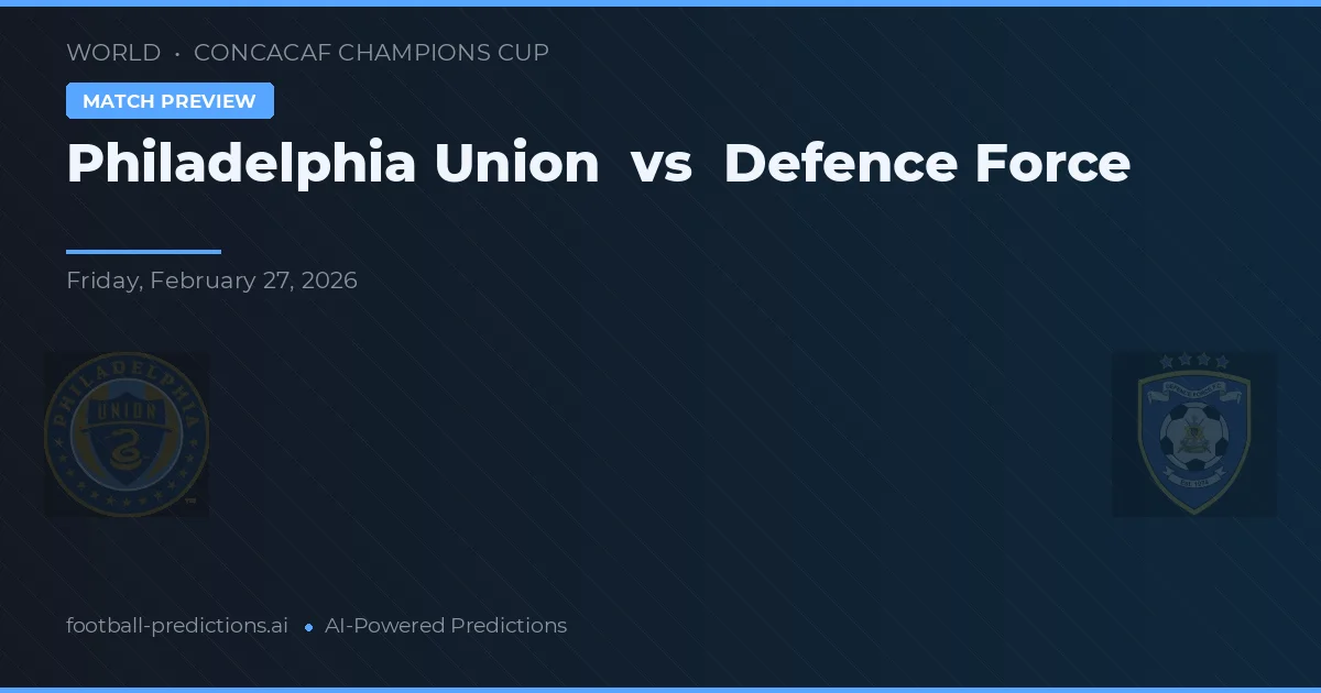 Philadelphia Union vs Wojsko Obrony Narodowej — typy i zapowiedź meczu