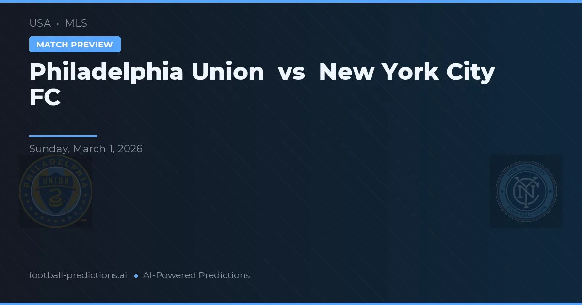 Philadelphia Union vs New York City FC — typy i zapowiedź meczu