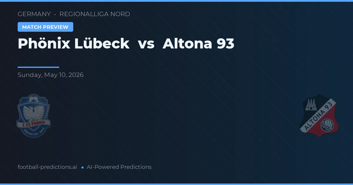 Phönix Lübeck vs Altona 93 — typy i zapowiedź meczu