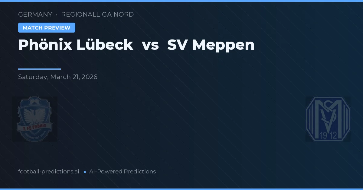 Phönix Lübeck vs SV Meppen — typy i zapowiedź meczu