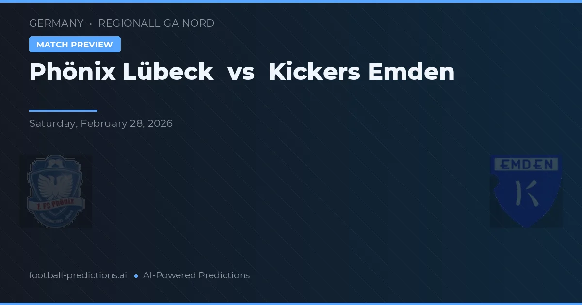 Phönix Lübeck vs Kickers Emden — typy i zapowiedź meczu