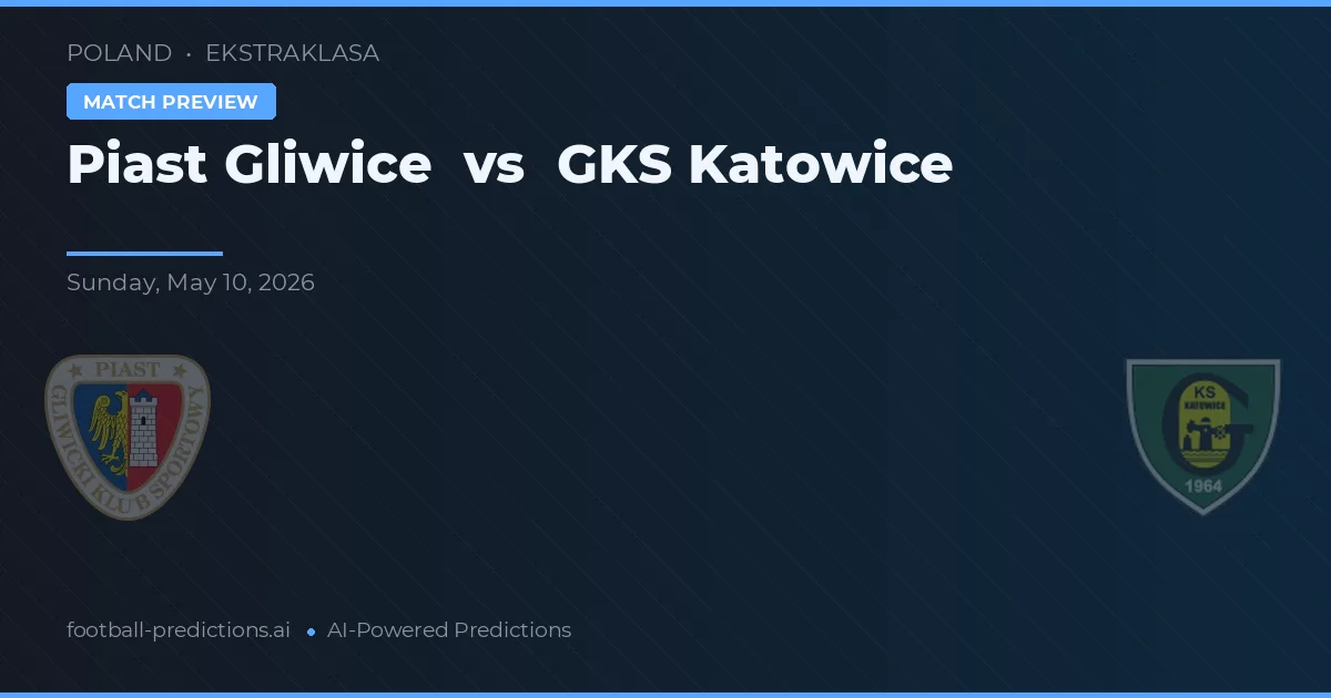 Piast Gliwice vs GKS Katowice — typy i zapowiedź meczu