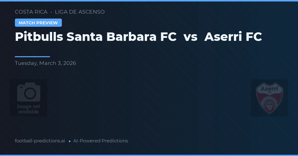 Pitbulls Santa Barbara FC vs Aserri FC — typy i zapowiedź meczu