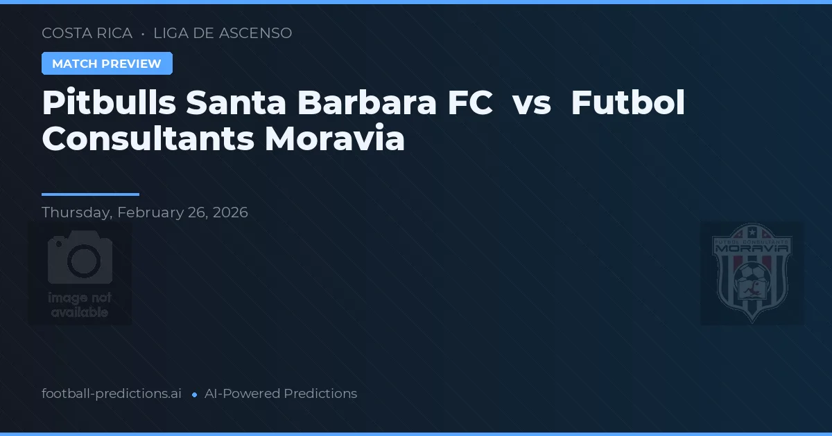 Pitbulls Santa Barbara FC vs Futbol Consultants Moravia — typy i zapowiedź meczu