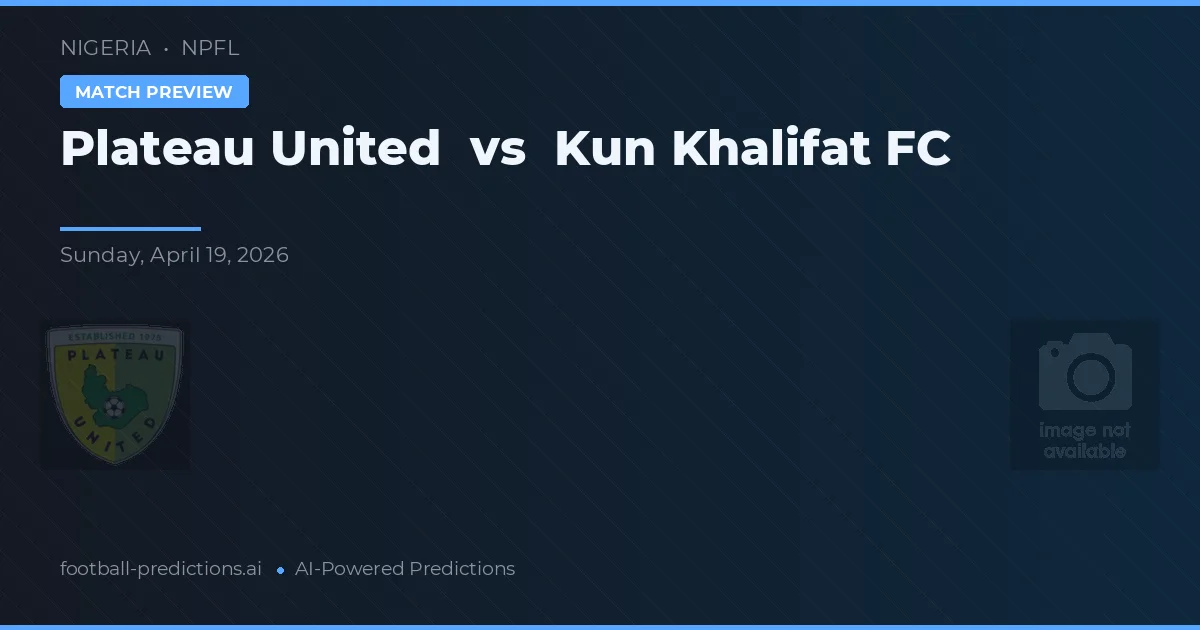 Plateau United vs Kun Khalifat FC — typy i zapowiedź meczu