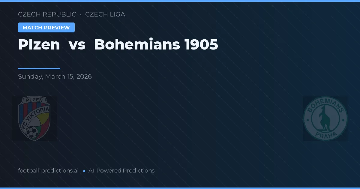 Plzeň vs Bohemians 1905 — typy i zapowiedź meczu