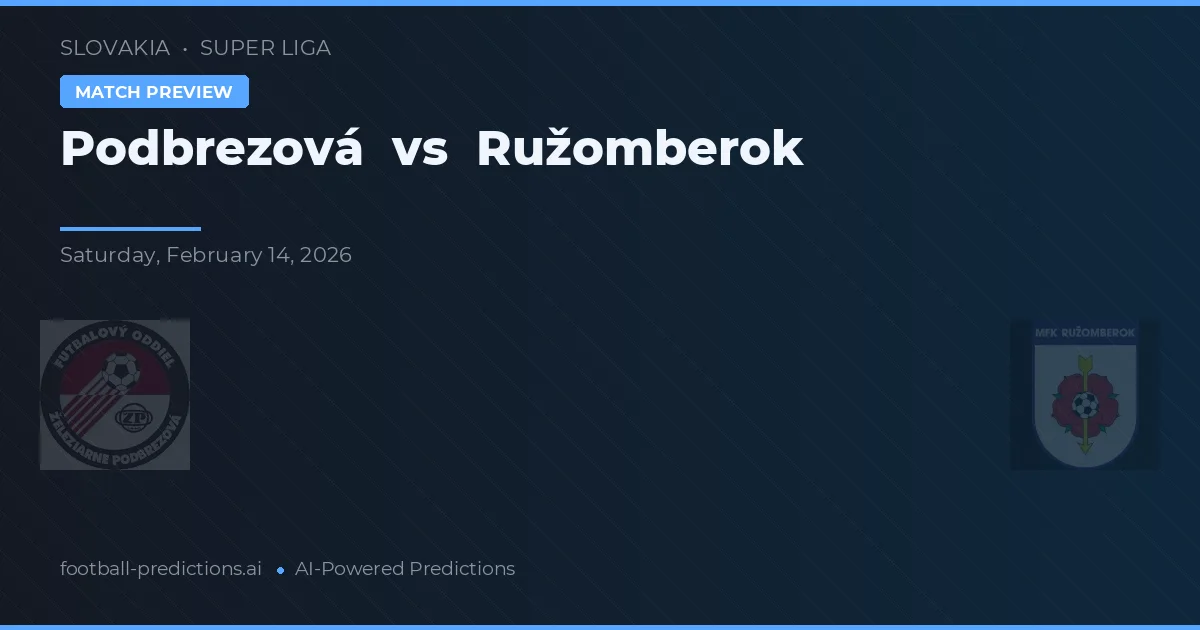 Podbrezová vs Ružomberok — typy i zapowiedź meczu