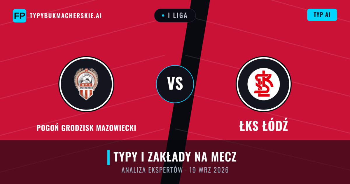 Pogoń Grodzisk Mazowiecki vs ŁKS Łódź — typy i zapowiedź meczu