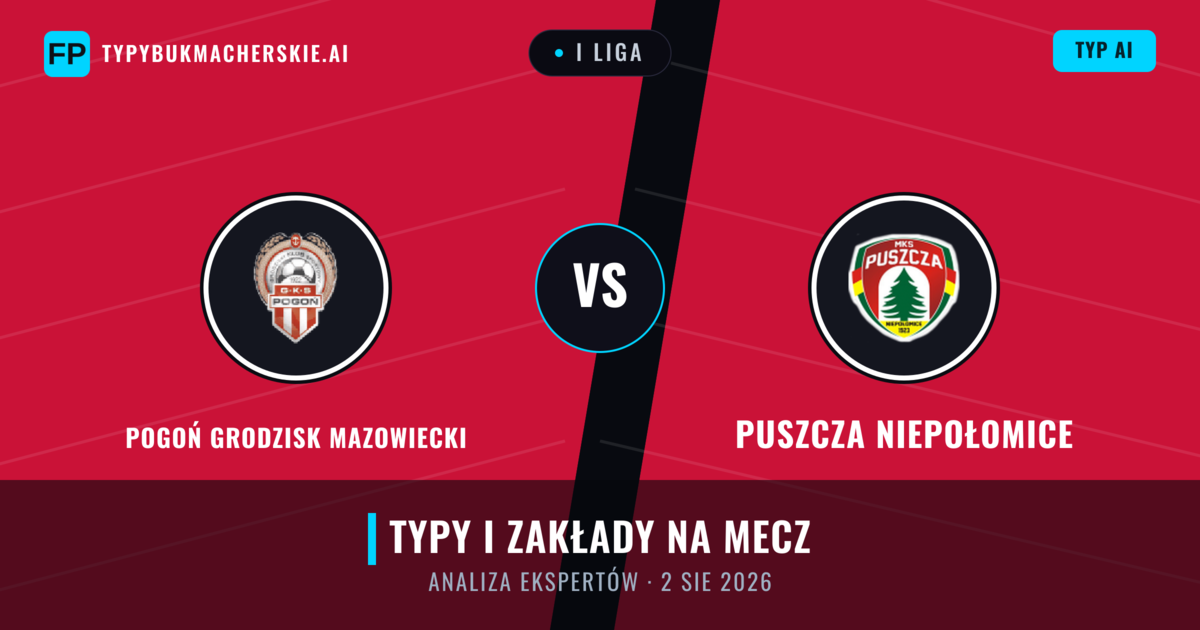 Pogoń Grodzisk Mazowiecki vs Puszcza Niepołomice — typy i zapowiedź meczu