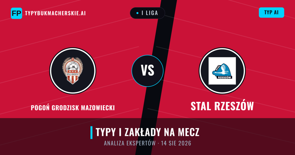 Pogoń Grodzisk Mazowiecki vs Stal Rzeszów — typy i zapowiedź meczu