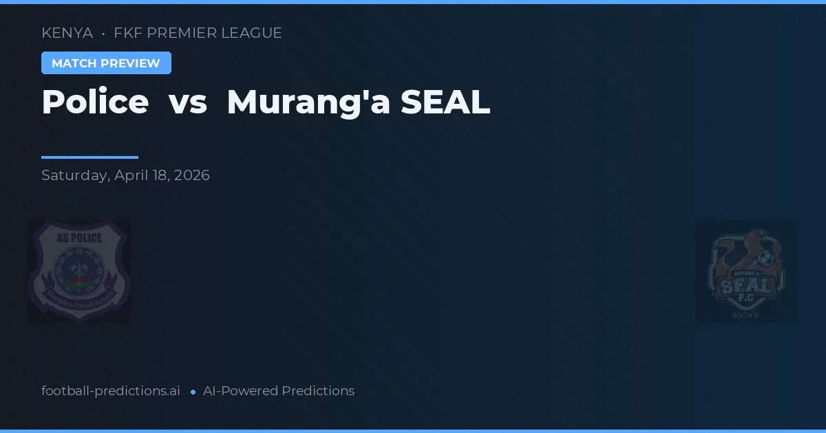 Policja vs Murang'a SEAL — typy i zapowiedź meczu
