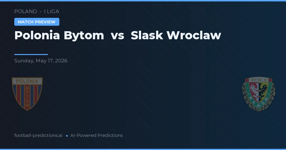 Polonia Bytom vs Śląsk Wrocław — typy i zapowiedź meczu