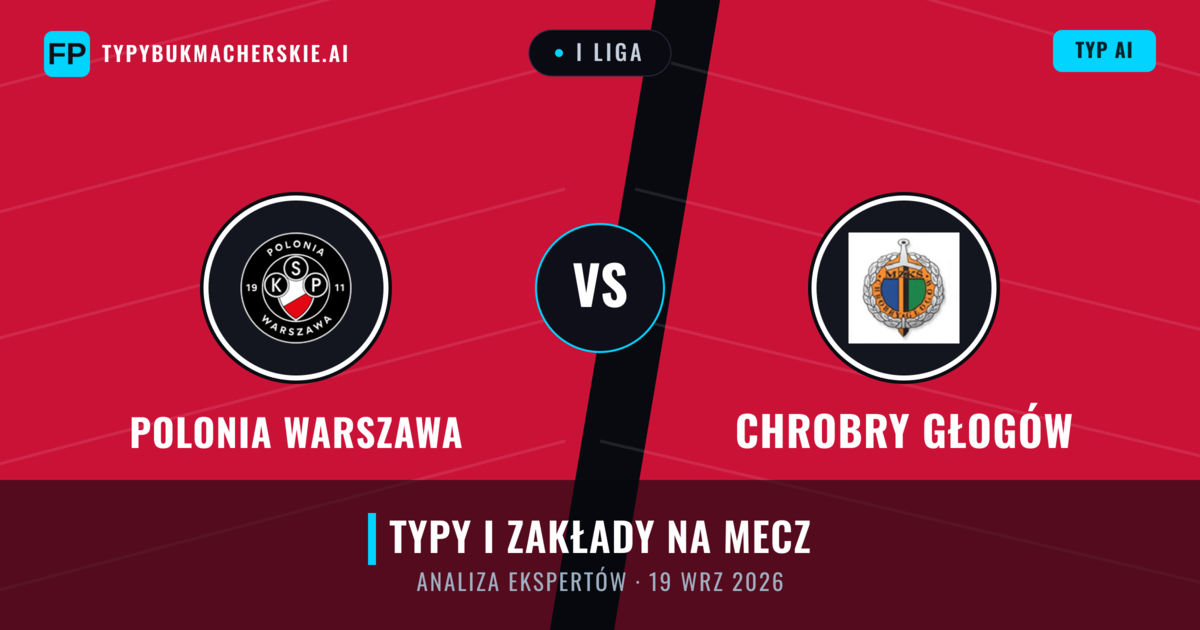 Polonia Warszawa vs Chrobry Głogów — typy i zapowiedź meczu