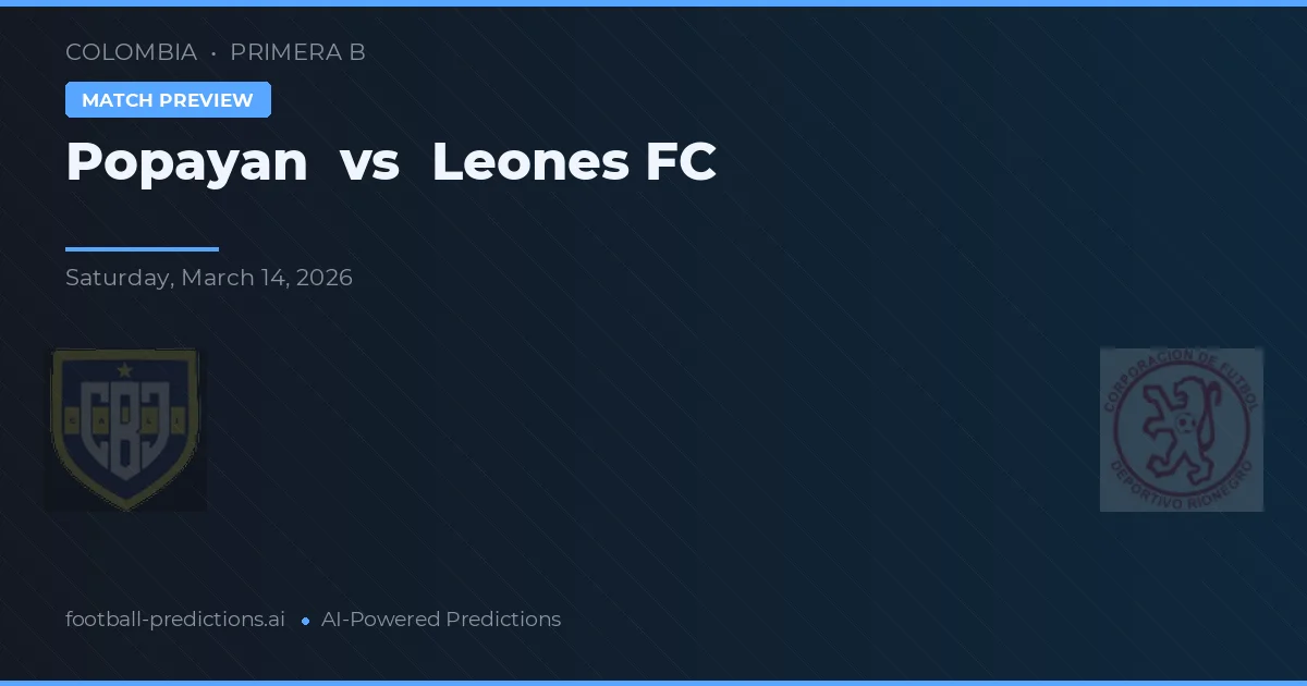 Popayán vs Leones FC — typy i zapowiedź meczu