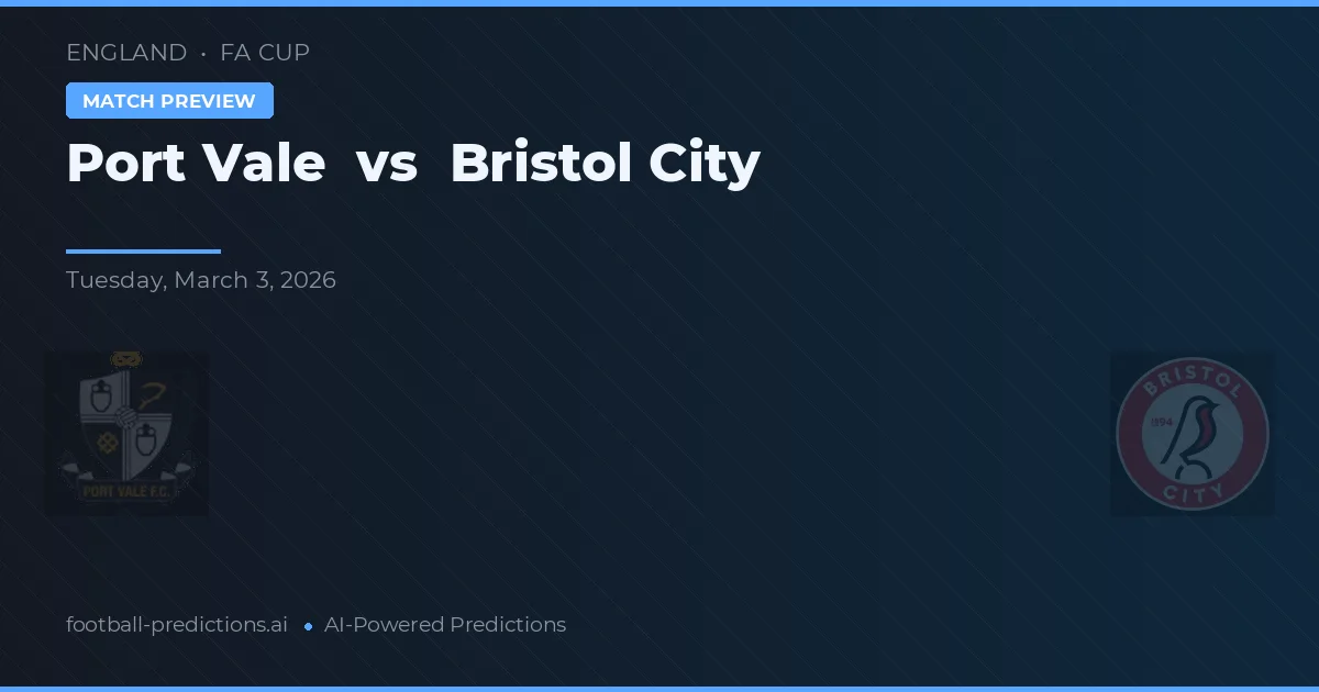 Port Vale vs Bristol City — typy i zapowiedź meczu