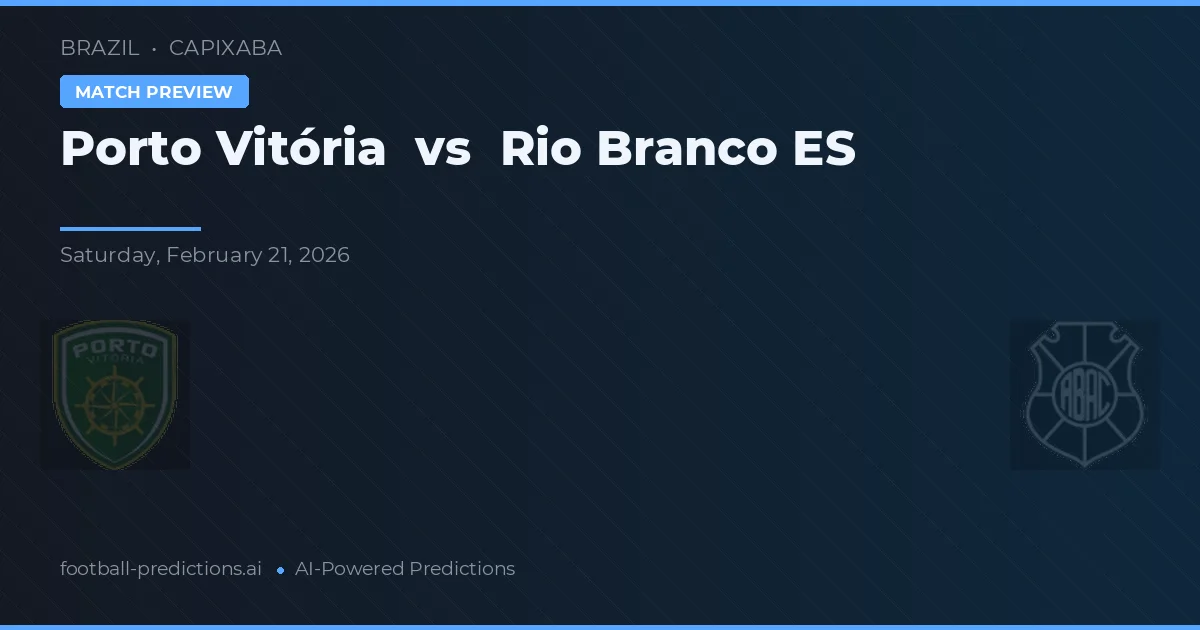 Porto Vitória vs Rio Branco ES — typy i zapowiedź meczu