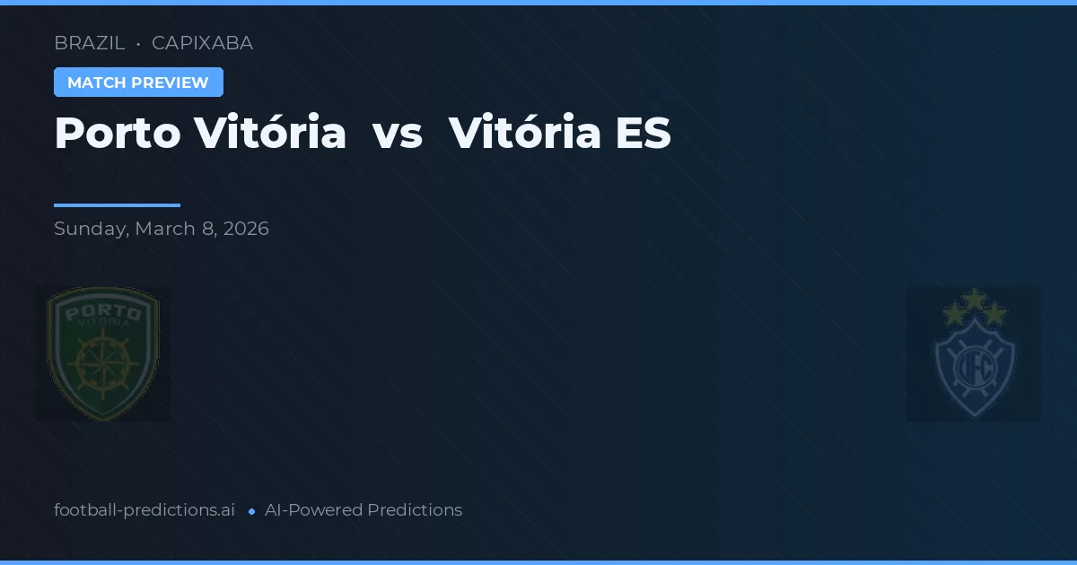 Porto Vitória vs Vitória ES — typy i zapowiedź meczu