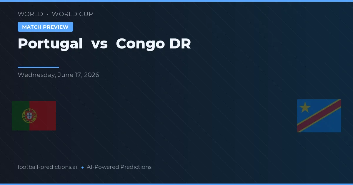 Portugalia vs Congo DR — typy i zapowiedź meczu