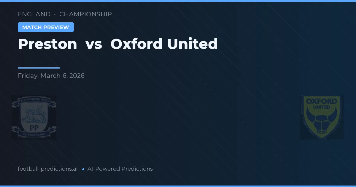 Preston vs Oxford United — typy i zapowiedź meczu