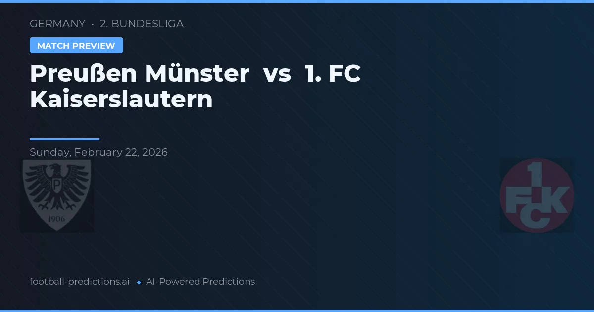 Preußen Münster vs 1. FC Kaiserslautern — typy i zapowiedź meczu