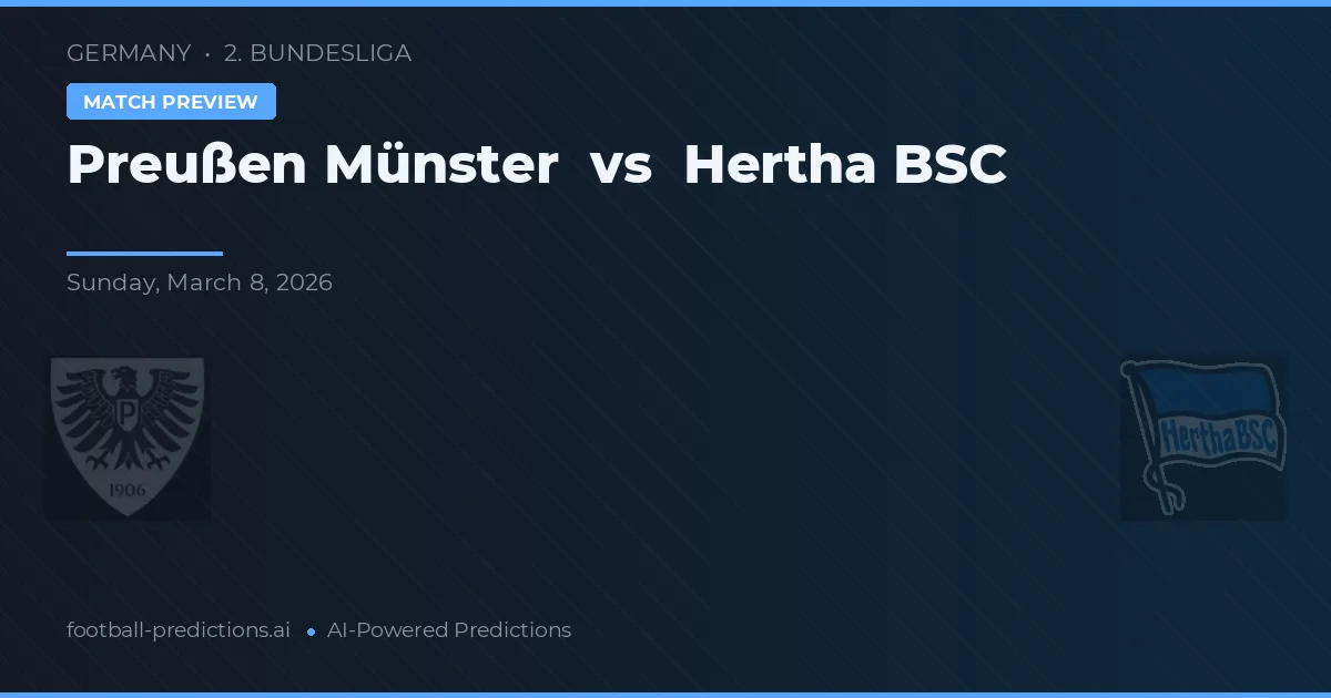 Preußen Münster vs Hertha BSC — typy i zapowiedź meczu