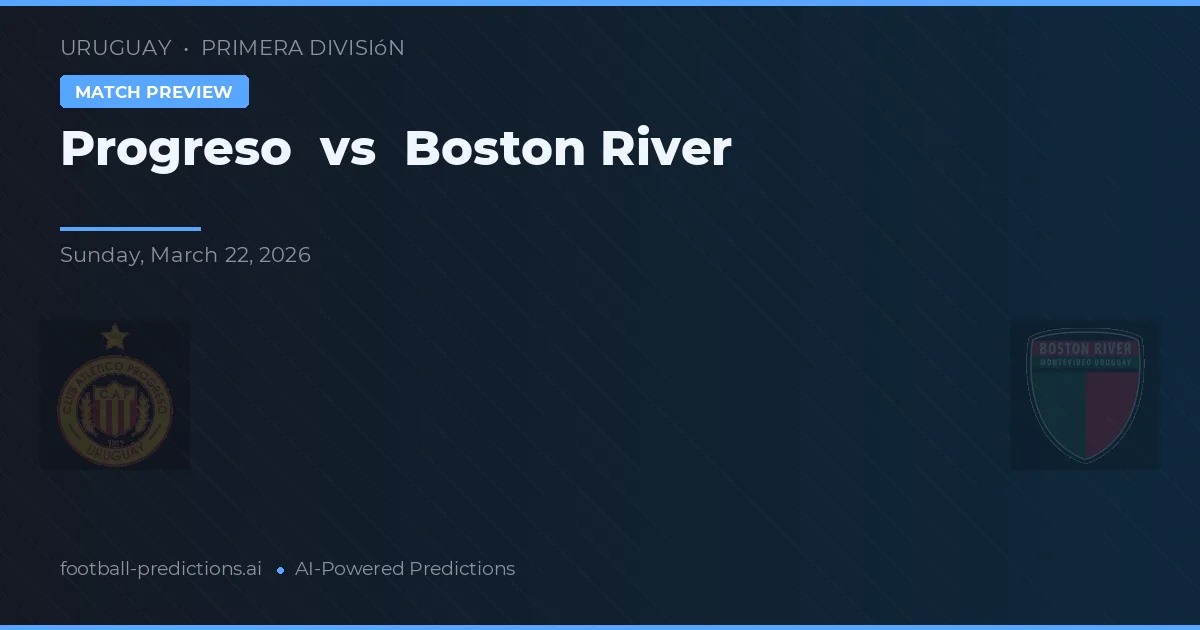 Progreso vs Boston River — typy i zapowiedź meczu