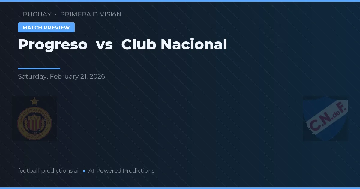 Progreso vs Club Nacional de Football — typy i zapowiedź meczu
