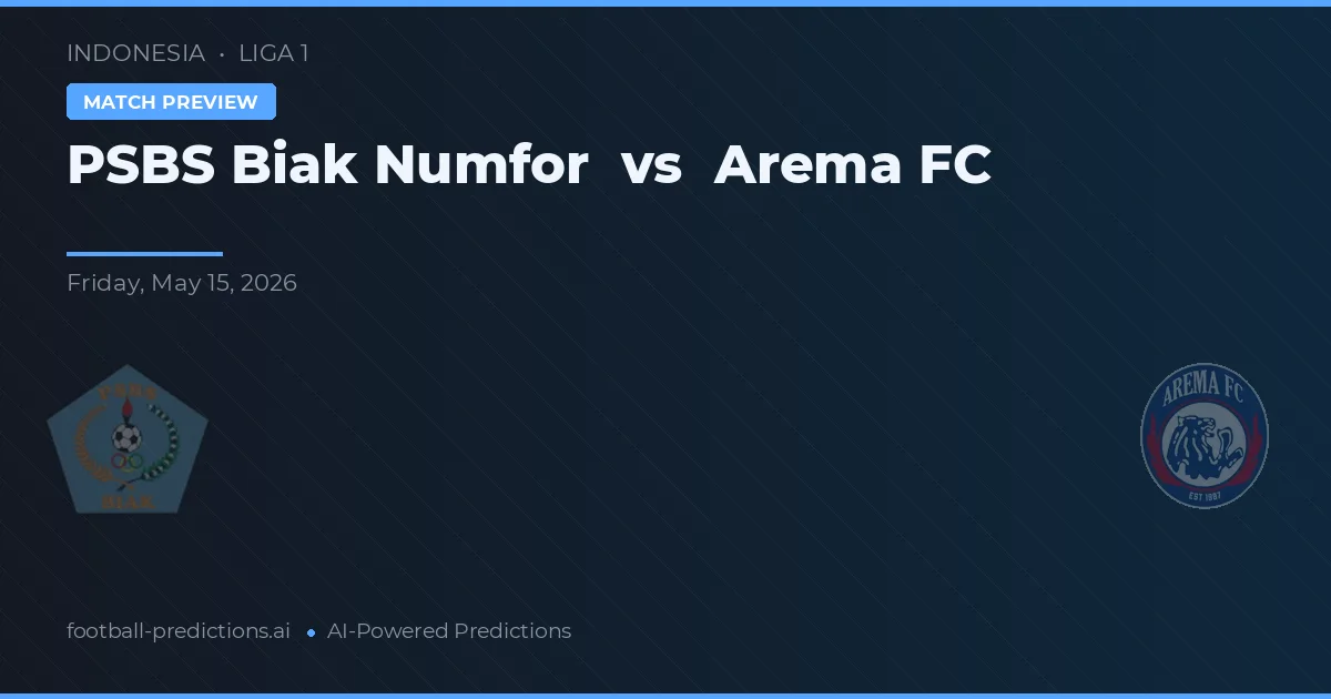 PSBS Biak Numfor vs Arema FC — typy i zapowiedź meczu