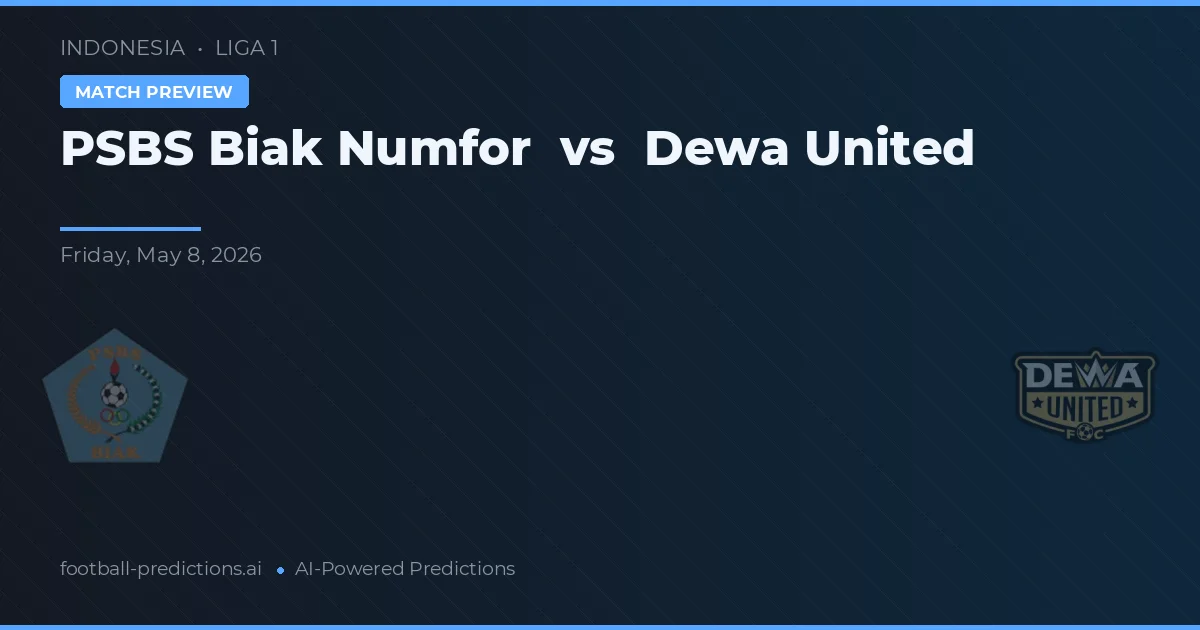 PSBS Biak Numfor vs Dewa United — typy i zapowiedź meczu