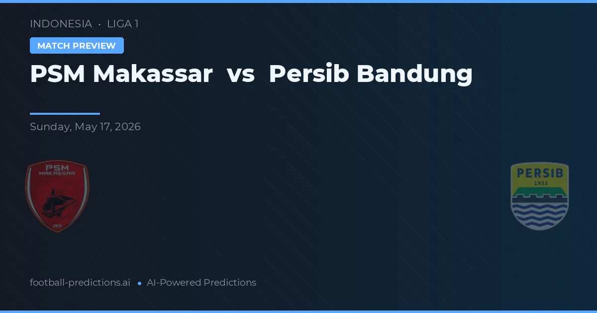 PSM Makassar vs Persib Bandung — typy i zapowiedź meczu