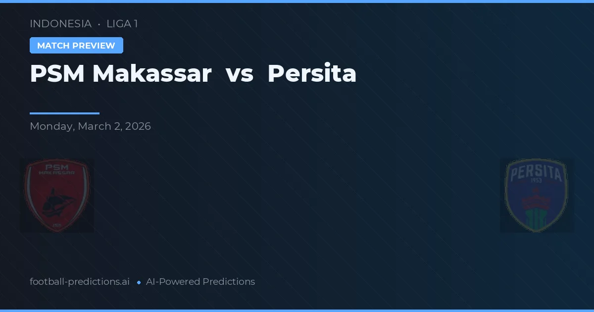 PSM Makassar vs Persita — typy i zapowiedź meczu