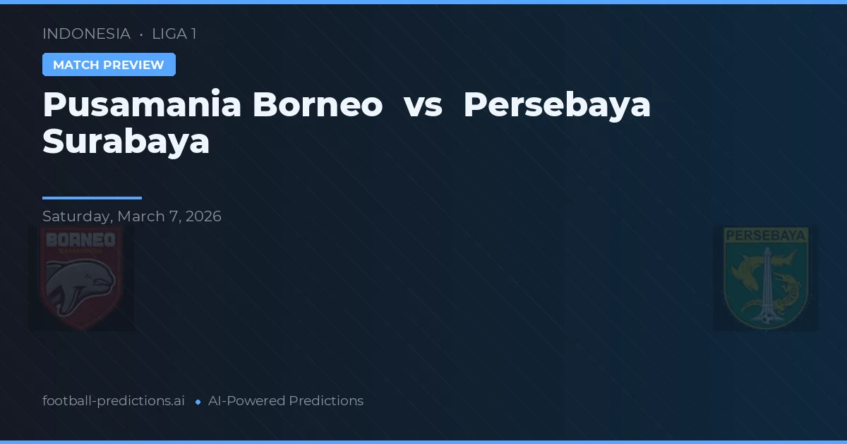 Pusamania Borneo vs Persebaya Surabaya — typy i zapowiedź meczu