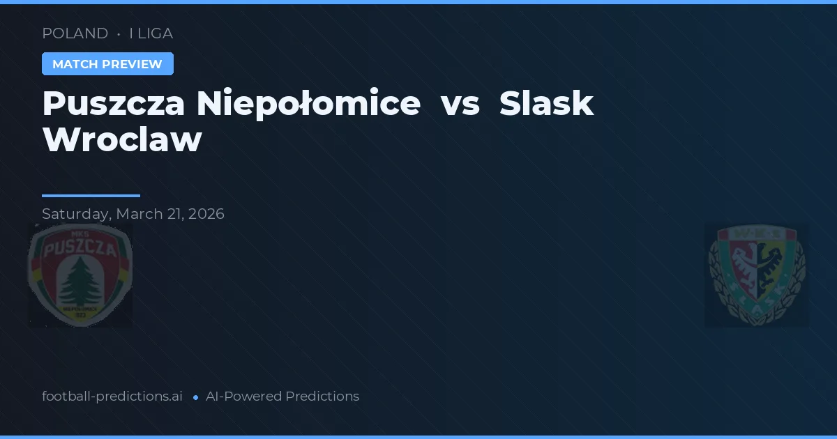Puszcza Niepołomice vs Śląsk Wrocław — typy i zapowiedź meczu