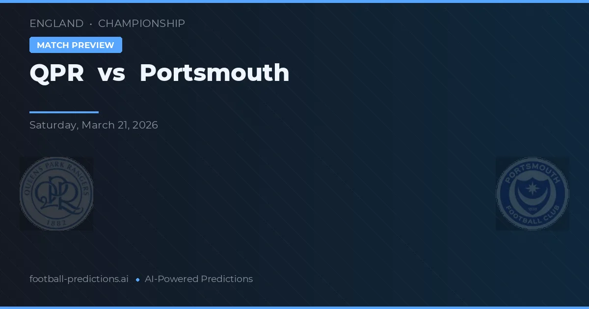 QPR vs Portsmouth — typy i zapowiedź meczu