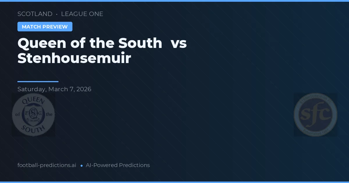 Queen of the South vs Stenhousemuir — typy i zapowiedź meczu