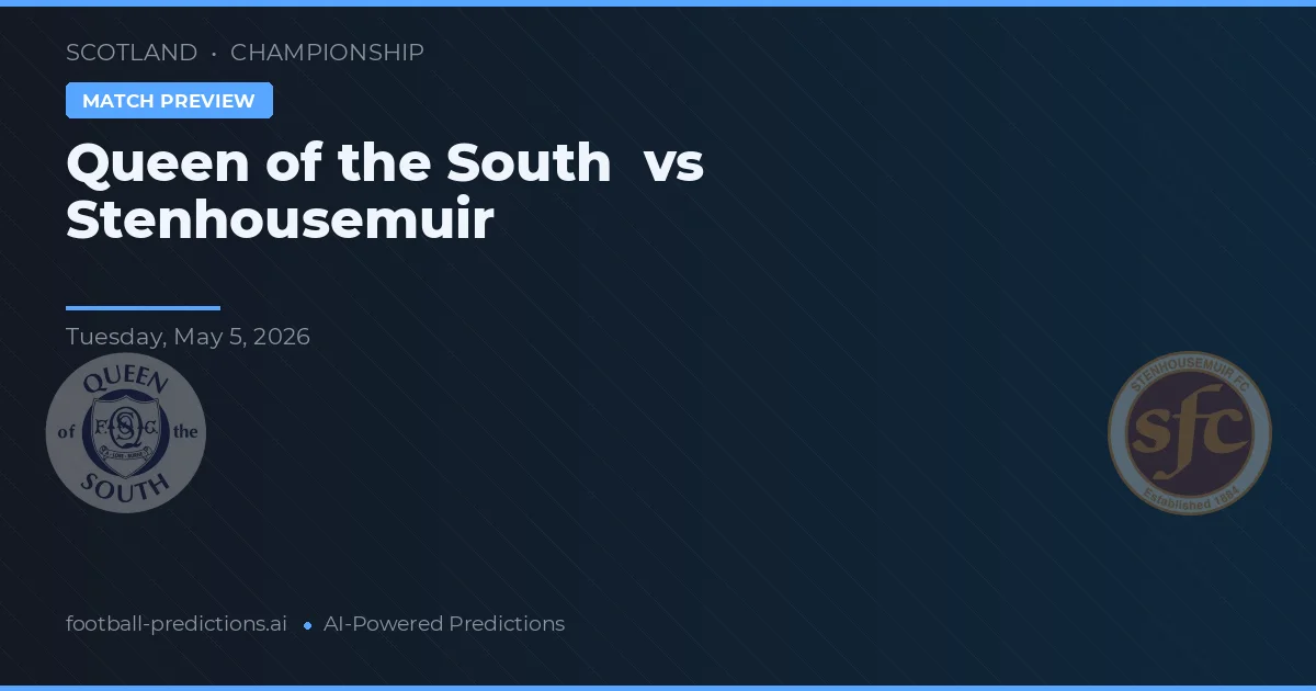 Queen of the South vs Stenhousemuir — typy i zapowiedź meczu