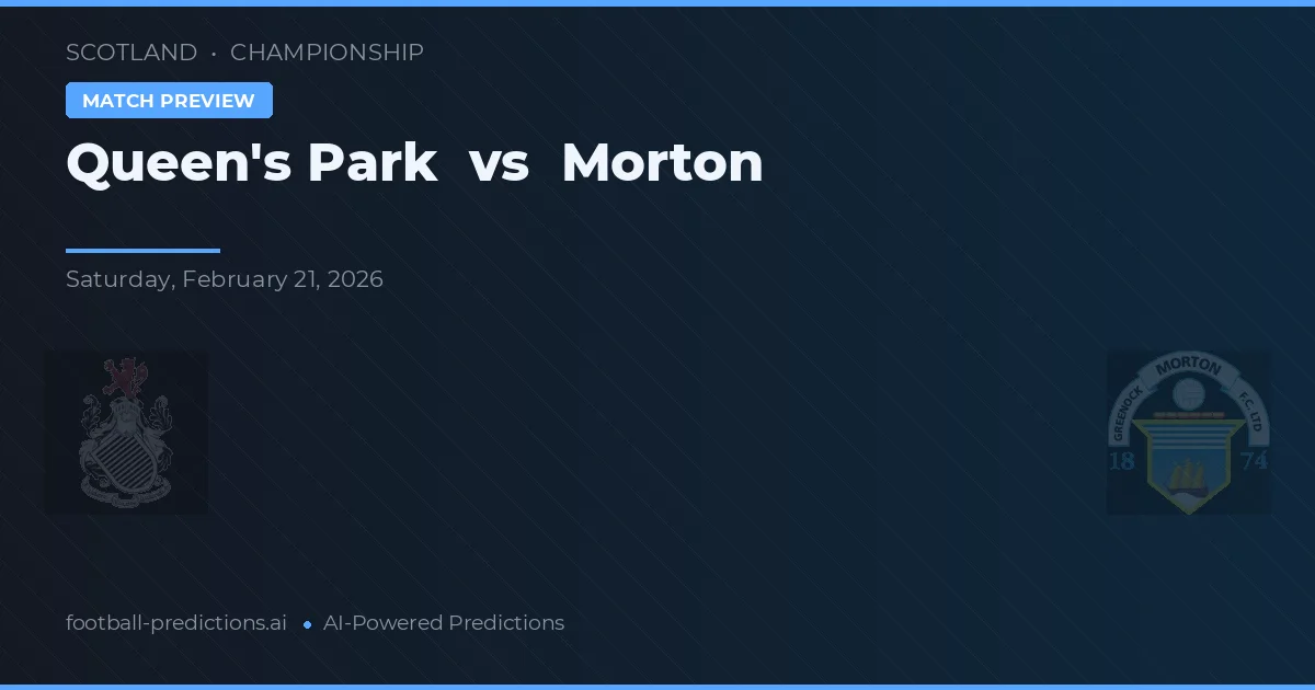Queen's Park vs Morton — typy i zapowiedź meczu