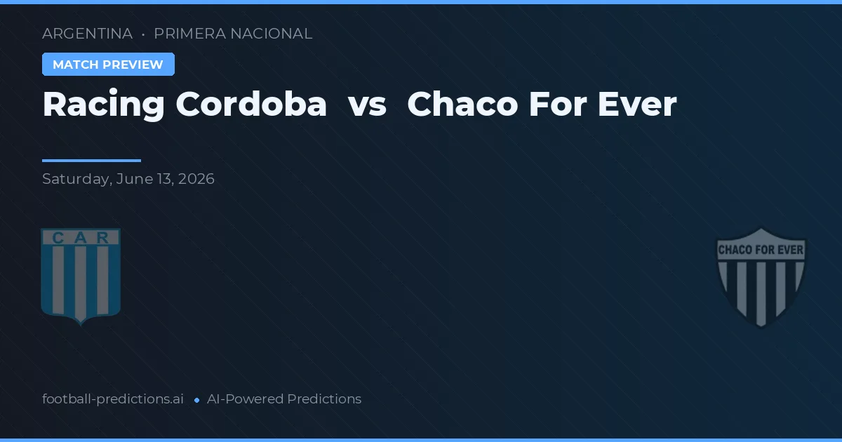 Racing Córdoba vs Chaco For Ever — typy i zapowiedź meczu