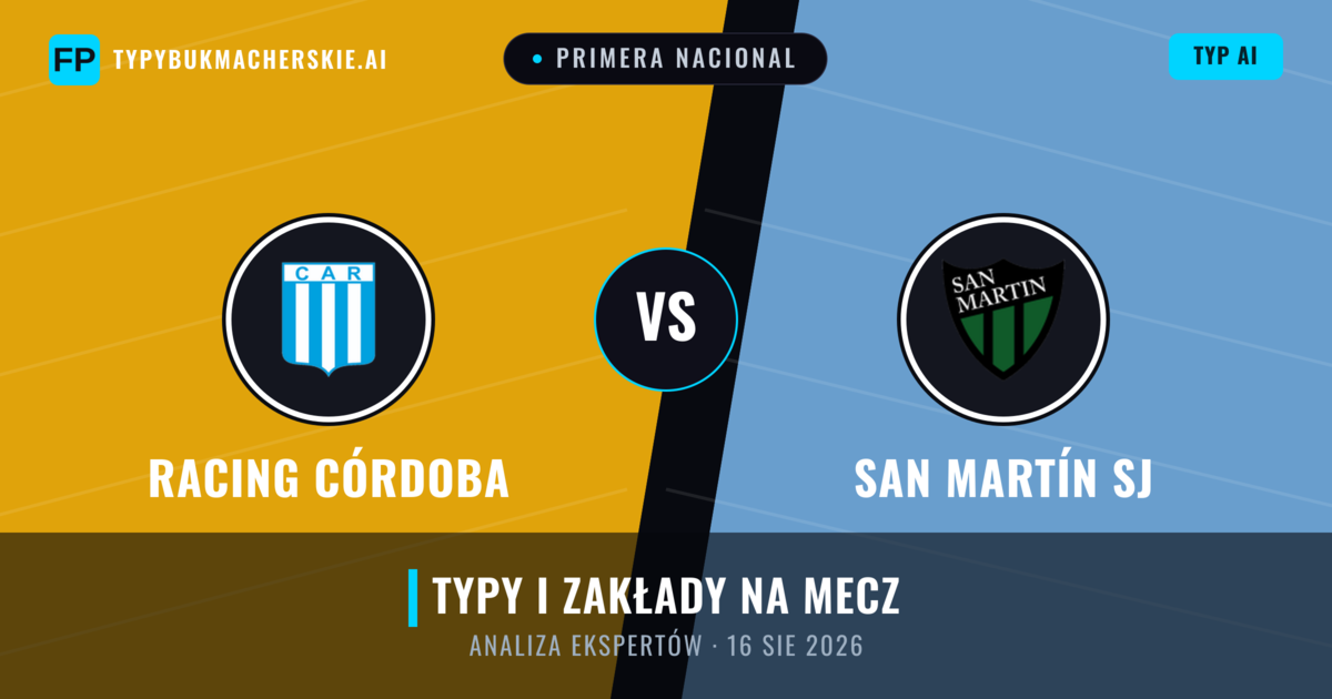 Racing Córdoba vs San Martín SJ — typy i zapowiedź meczu