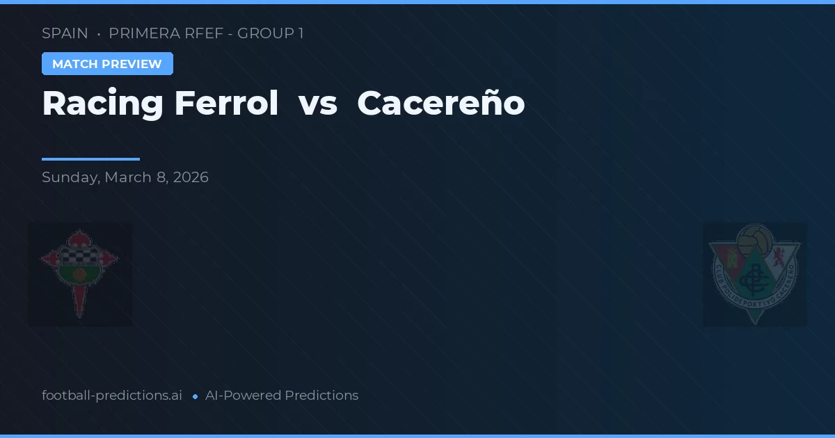 Racing Ferrol vs Cacereño — typy i zapowiedź meczu