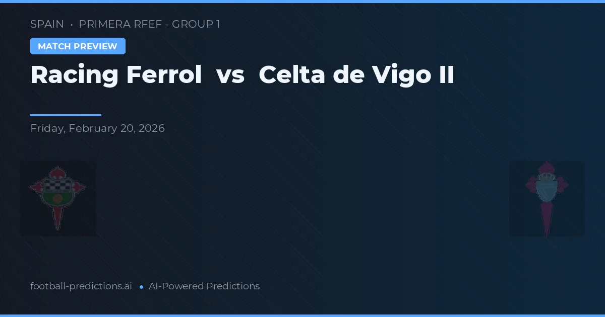 Racing Ferrol vs Celta Vigo II — typy i zapowiedź meczu