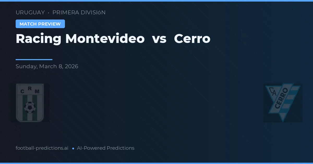 Racing Club de Montevideo vs Cerro — typy i zapowiedź meczu