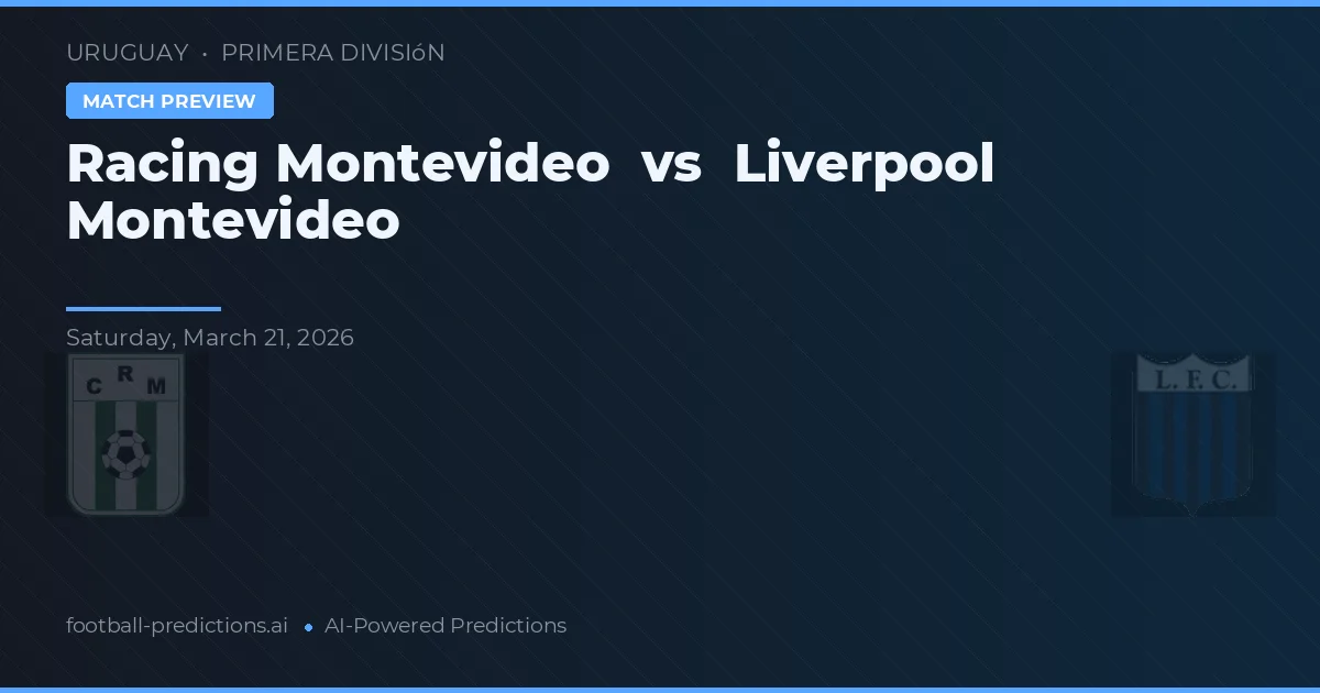 Racing Club de Montevideo vs Liverpool Montevideo — typy i zapowiedź meczu