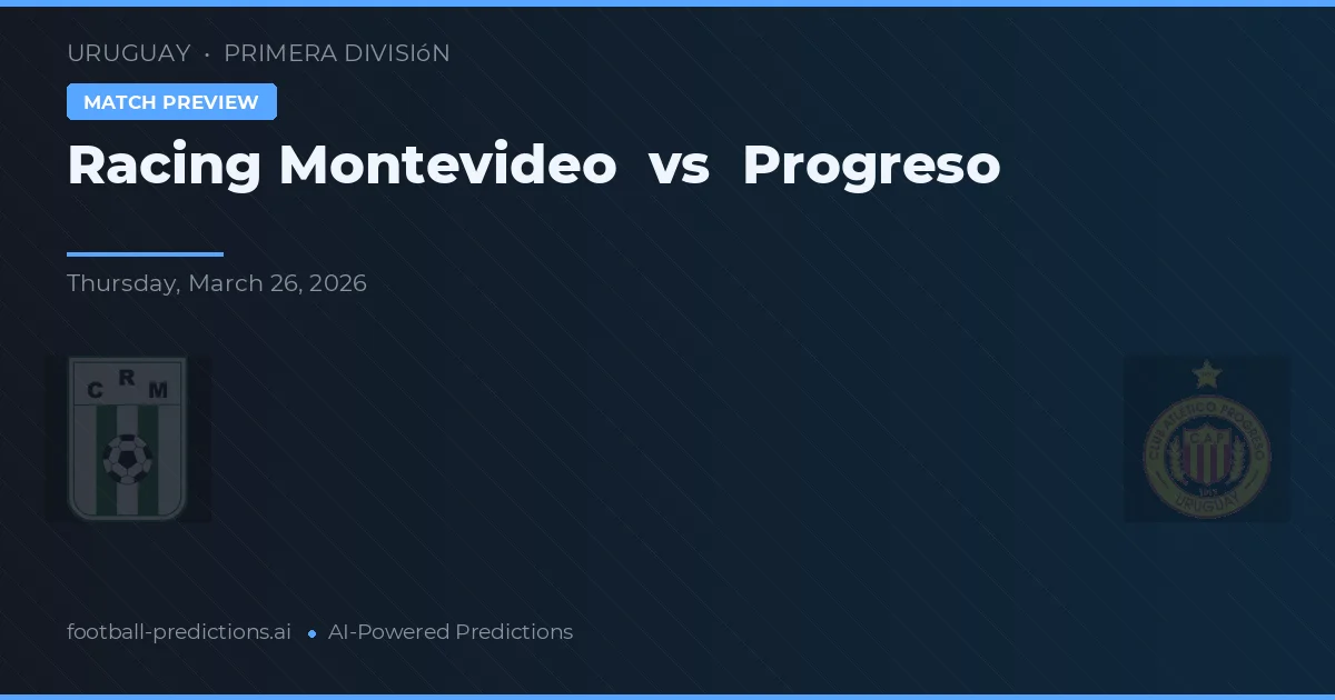 Racing Club de Montevideo vs Progreso — typy i zapowiedź meczu