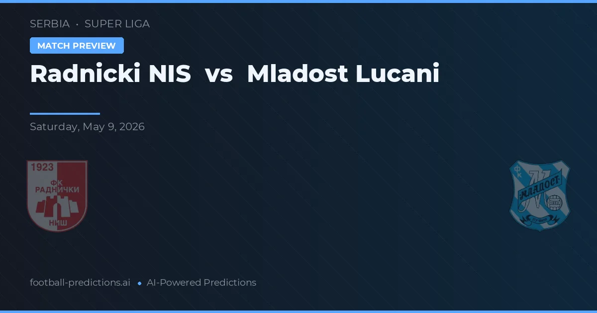 Radnički Niš vs Mladost Lučani — typy i zapowiedź meczu