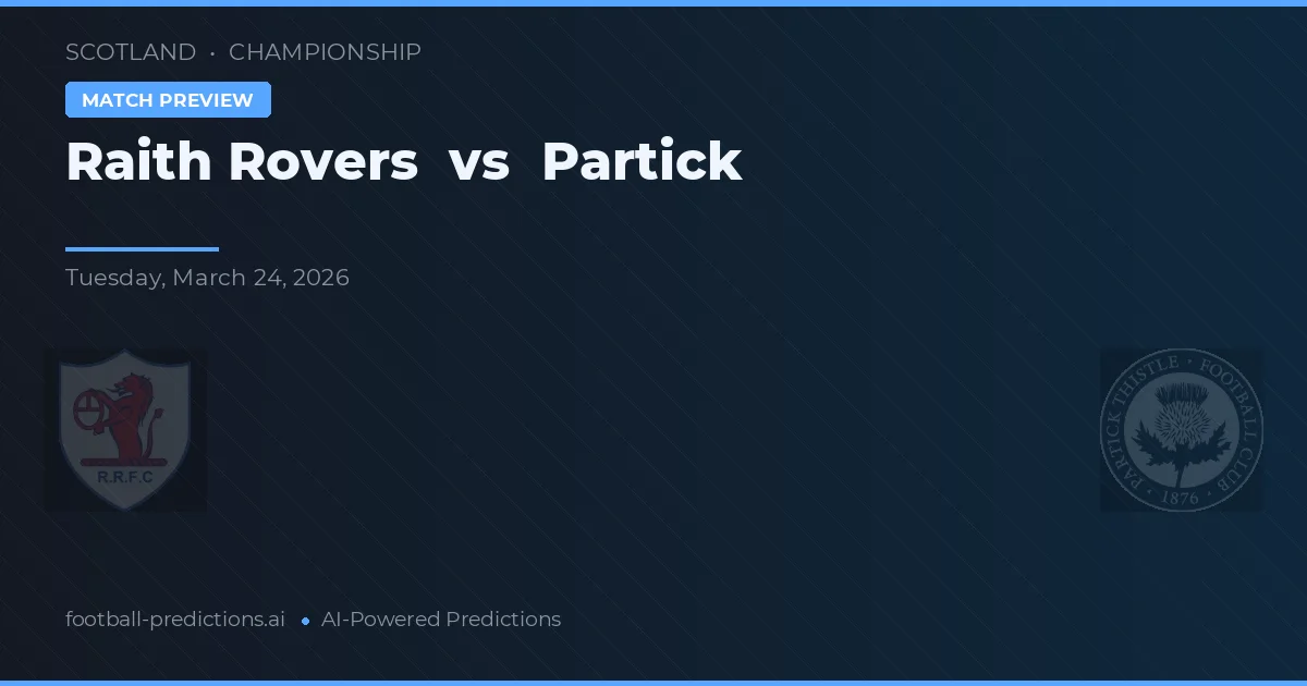 Raith Rovers vs Partick — typy i zapowiedź meczu