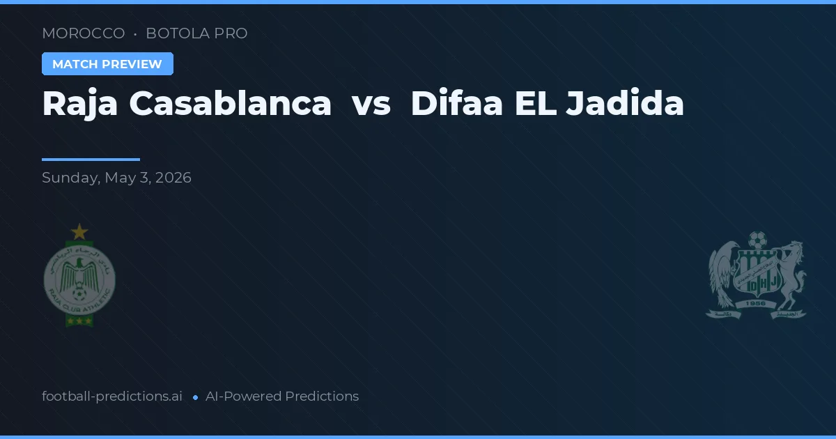 Raja Casablanca vs Difaa EL Jadida — typy i zapowiedź meczu