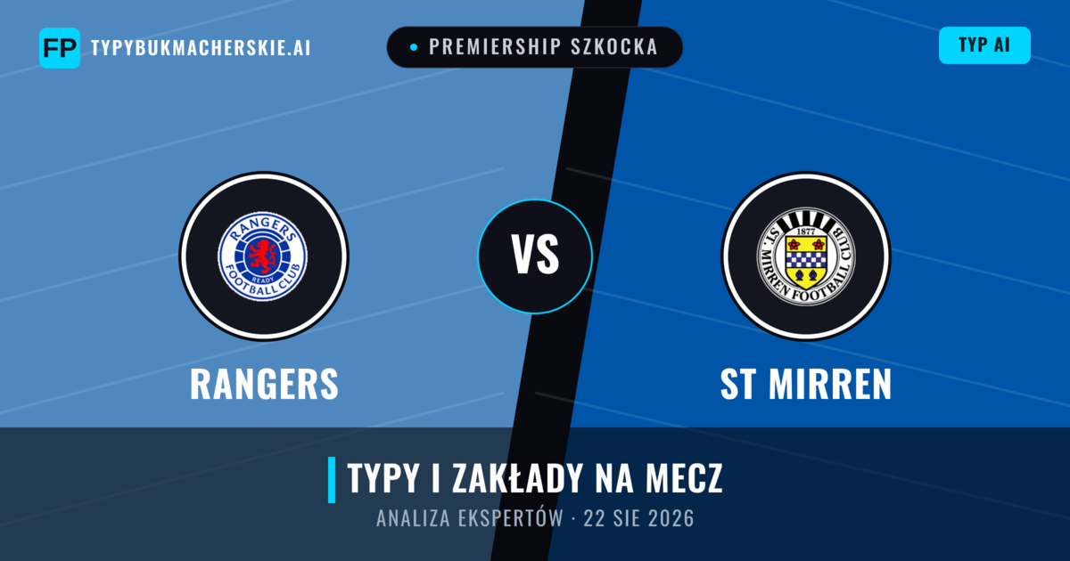 Rangers vs ST Mirren — typy i zapowiedź meczu